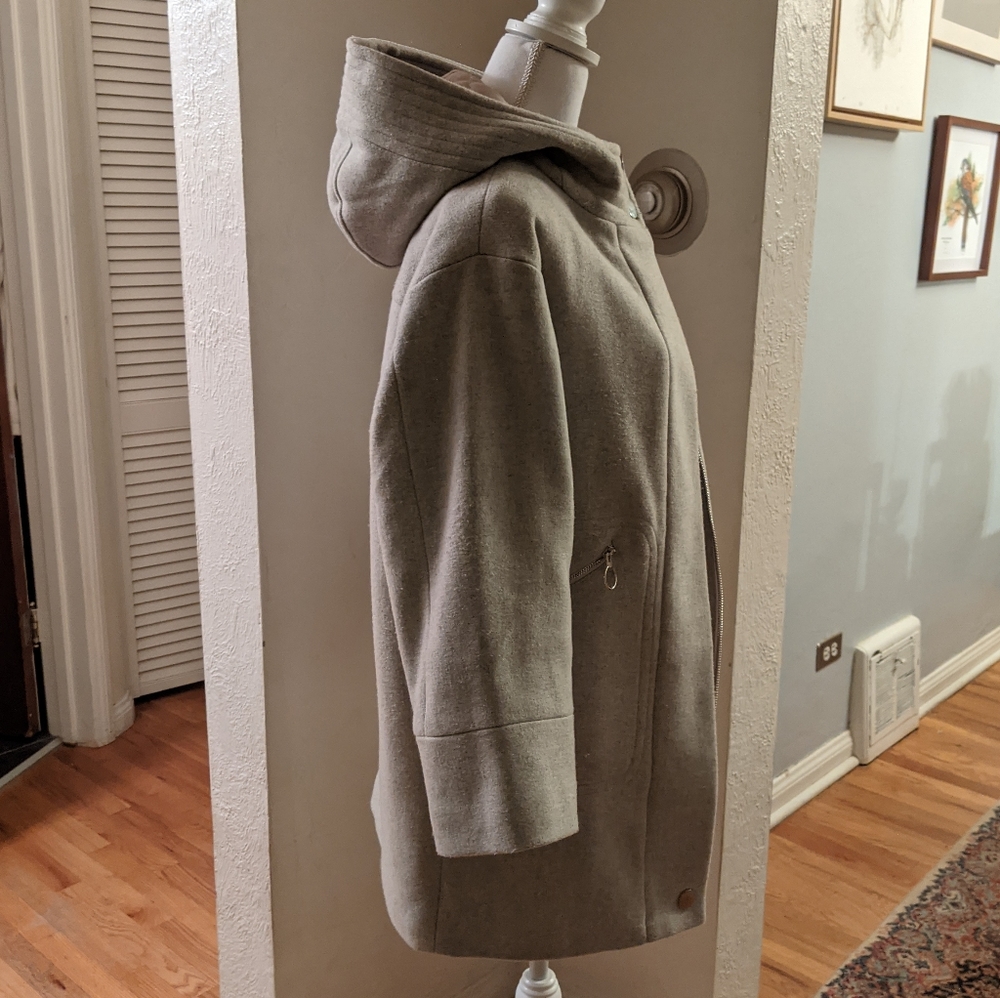 ASOS Gray Hooded Parka Coat with Formal Styling - Picture 13 of 16